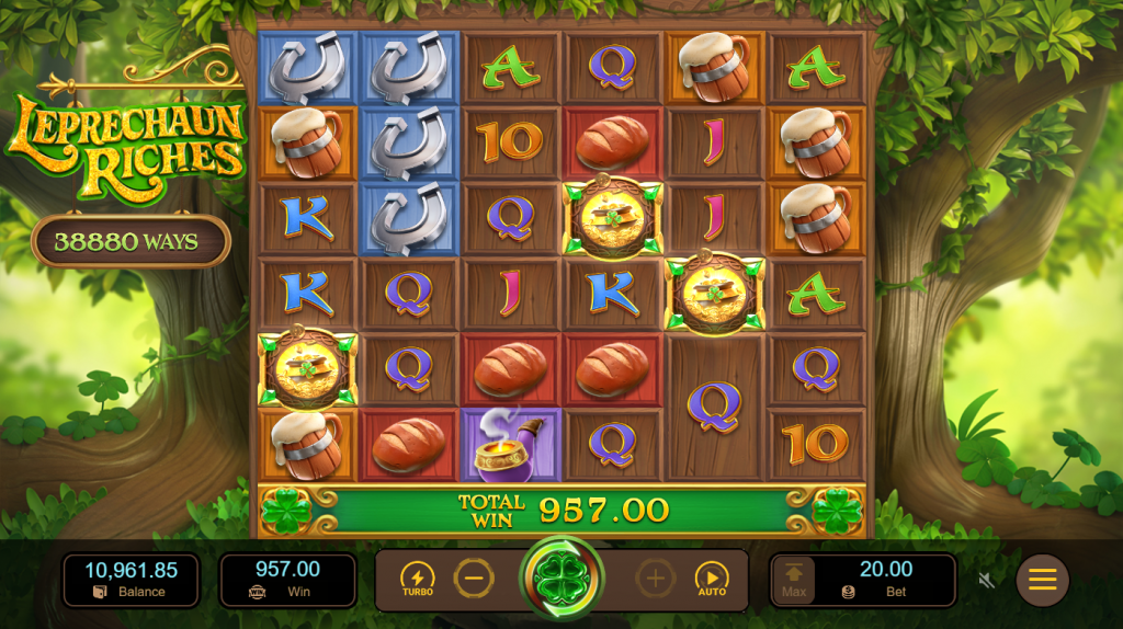 รูปแบบการเล่นเกม Leprechaun Riches