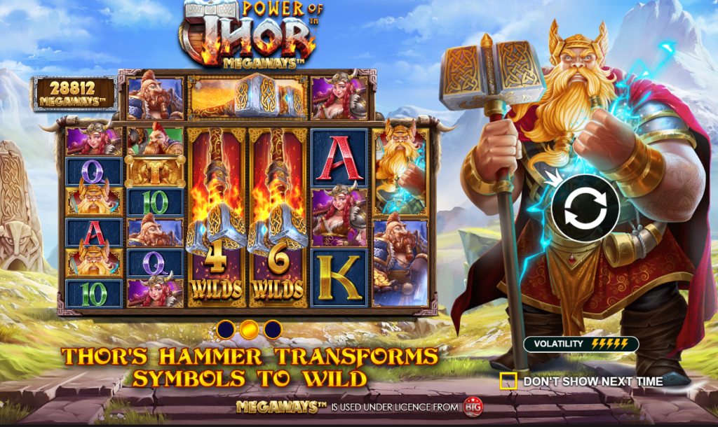 รีวิวเกม สล็อต Power of Thor Megaways