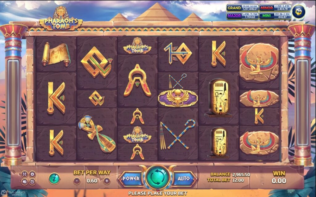 รูปแบบกการเล่นเกม Pharaoh’s Tomb